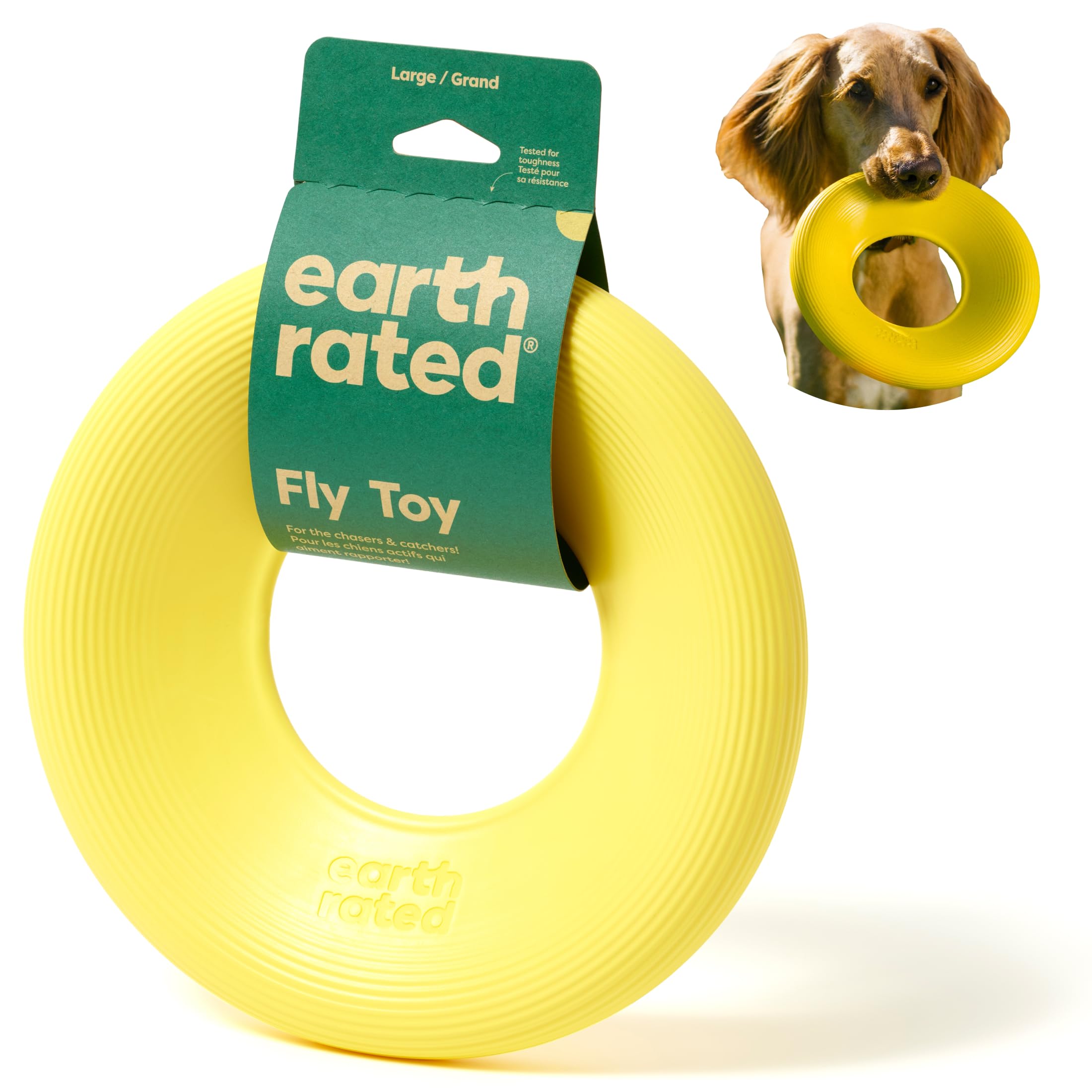 Disco volador Earth Rated en primer plano, ideal para ejercicio diario al aire libre.