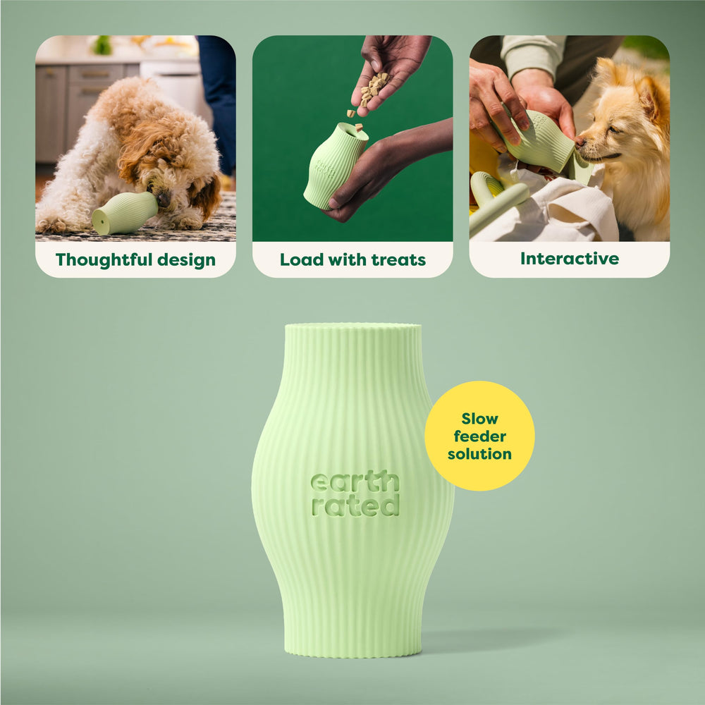 Earth Rated juguete de enriquecimiento para perro pequeño, fomenta exploración segura.