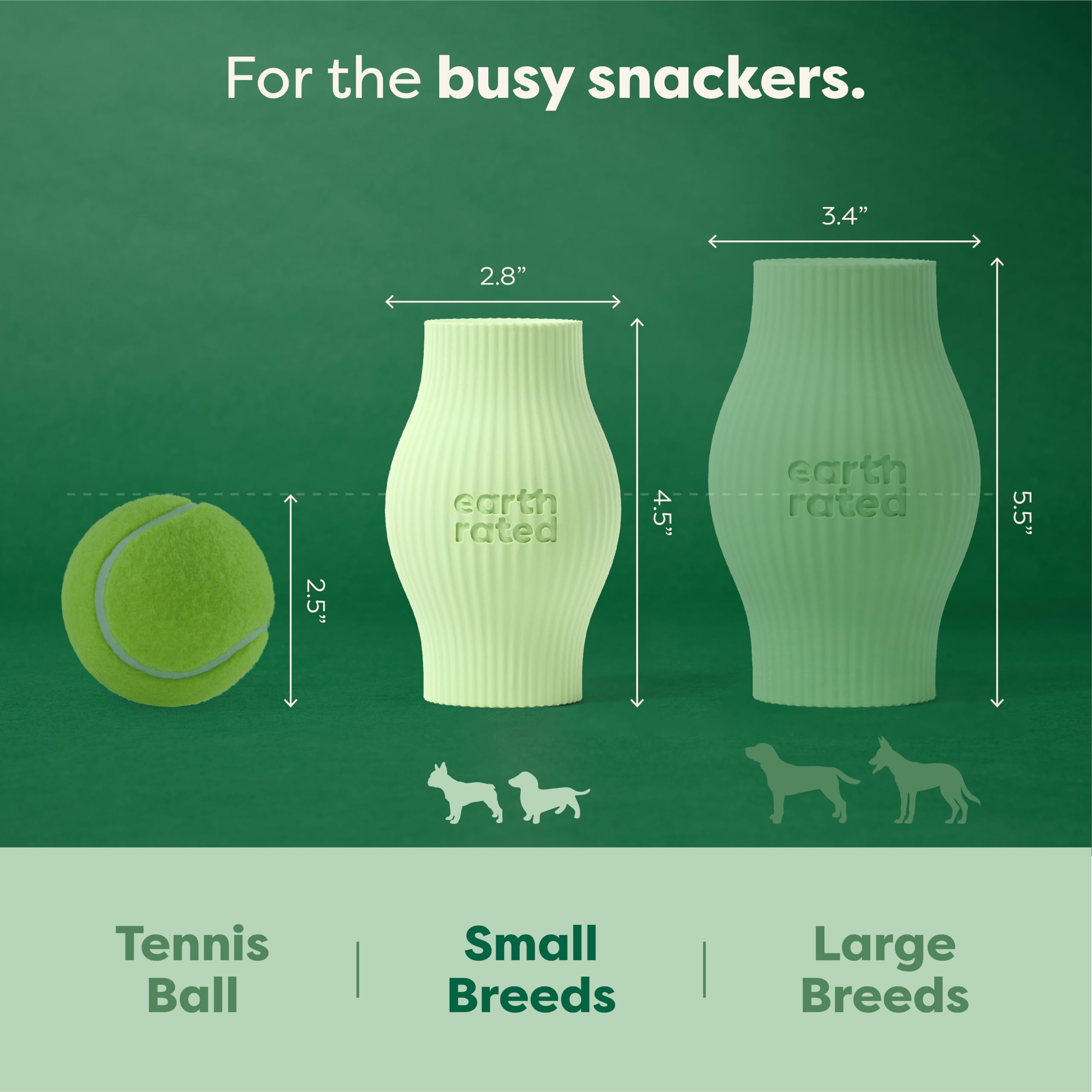 Earth Rated juguete lento para alimentación de perro pequeño, retarda la ingesta.