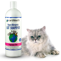 earthbath champú para gatos sin fragancia, botella suave para piel sensible
