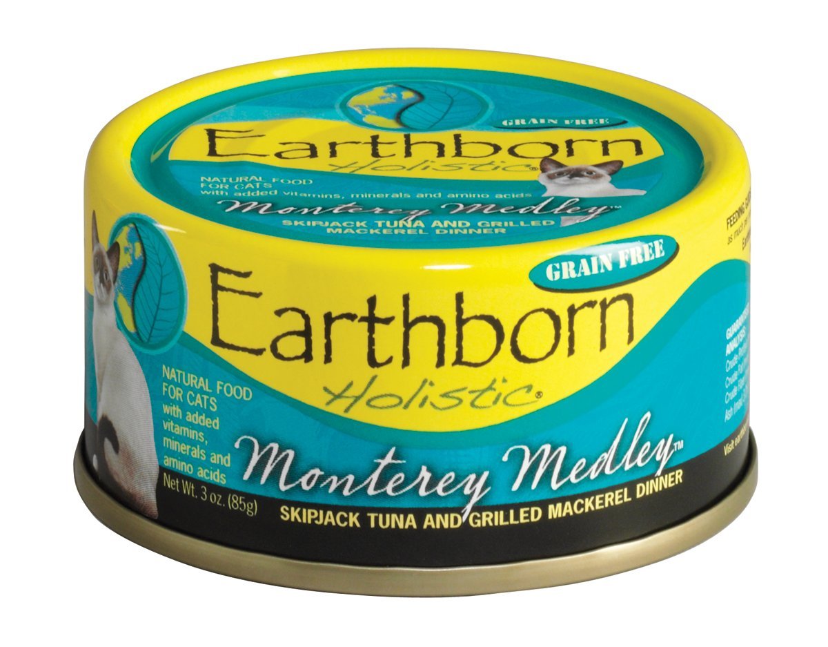 Earthborn Holistic gato comiendo, experiencia de sabor natural