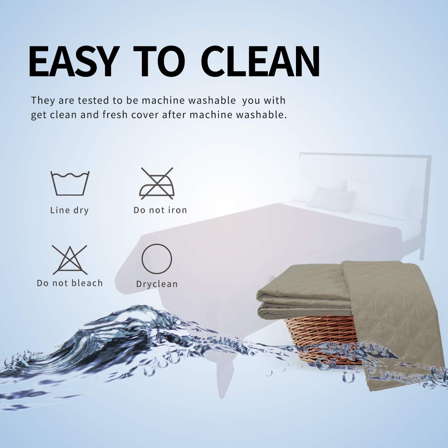 Easy-Going material suave y duradero con capa impermeable.