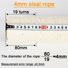 ECCIBOUN poste sisal M10 40 cm, compatible con árbol para gatos.