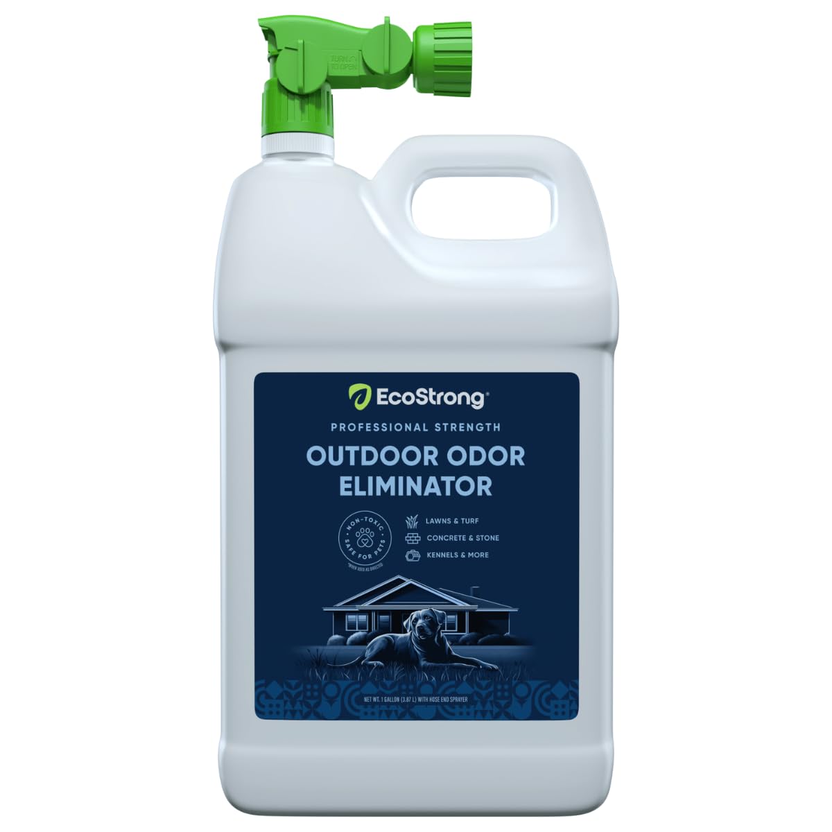 Eco Strong elimina olores exteriores; botella de spray lista para usar.