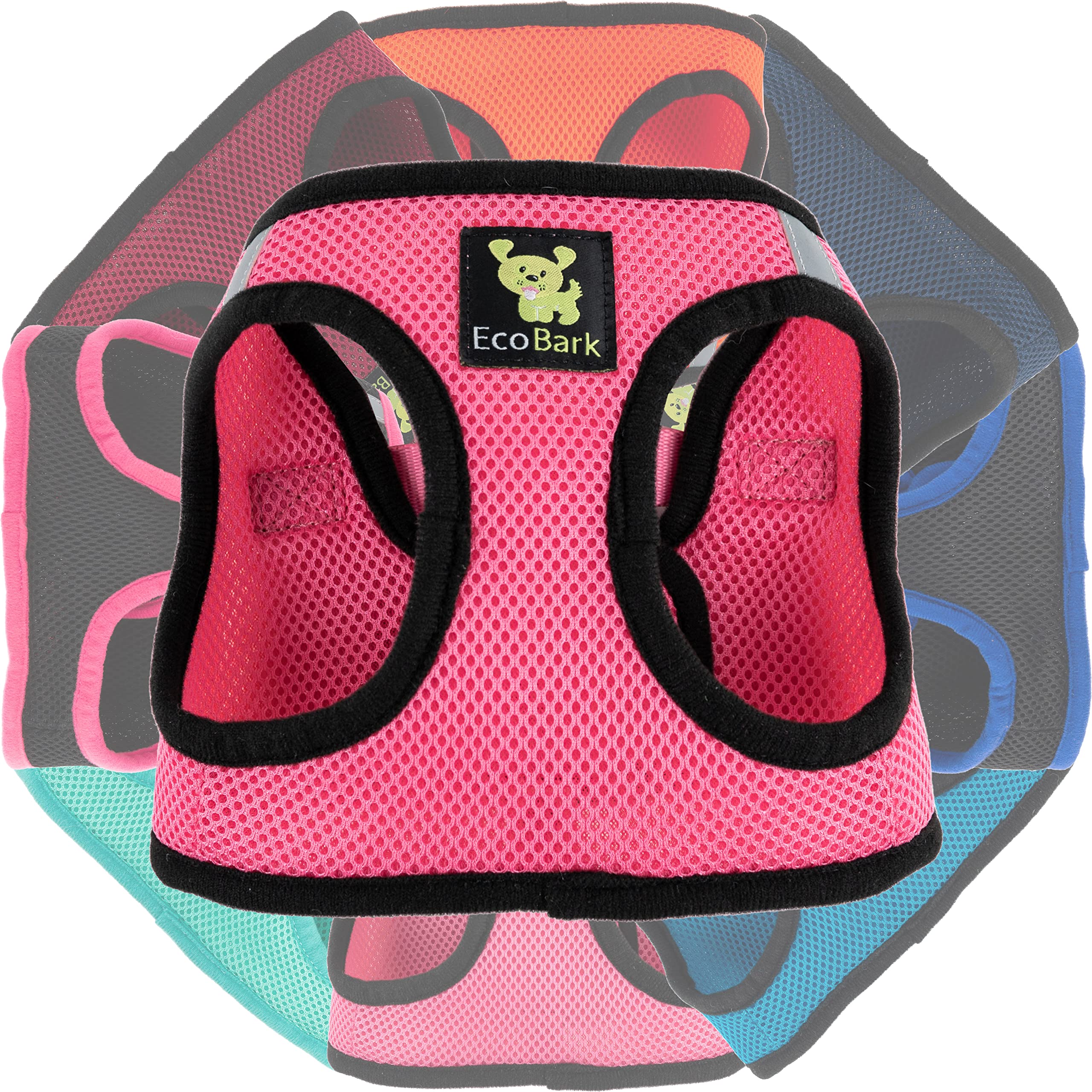 Arnés EcoBark fácil de poner, ideal para cachorros y perros pequeños.