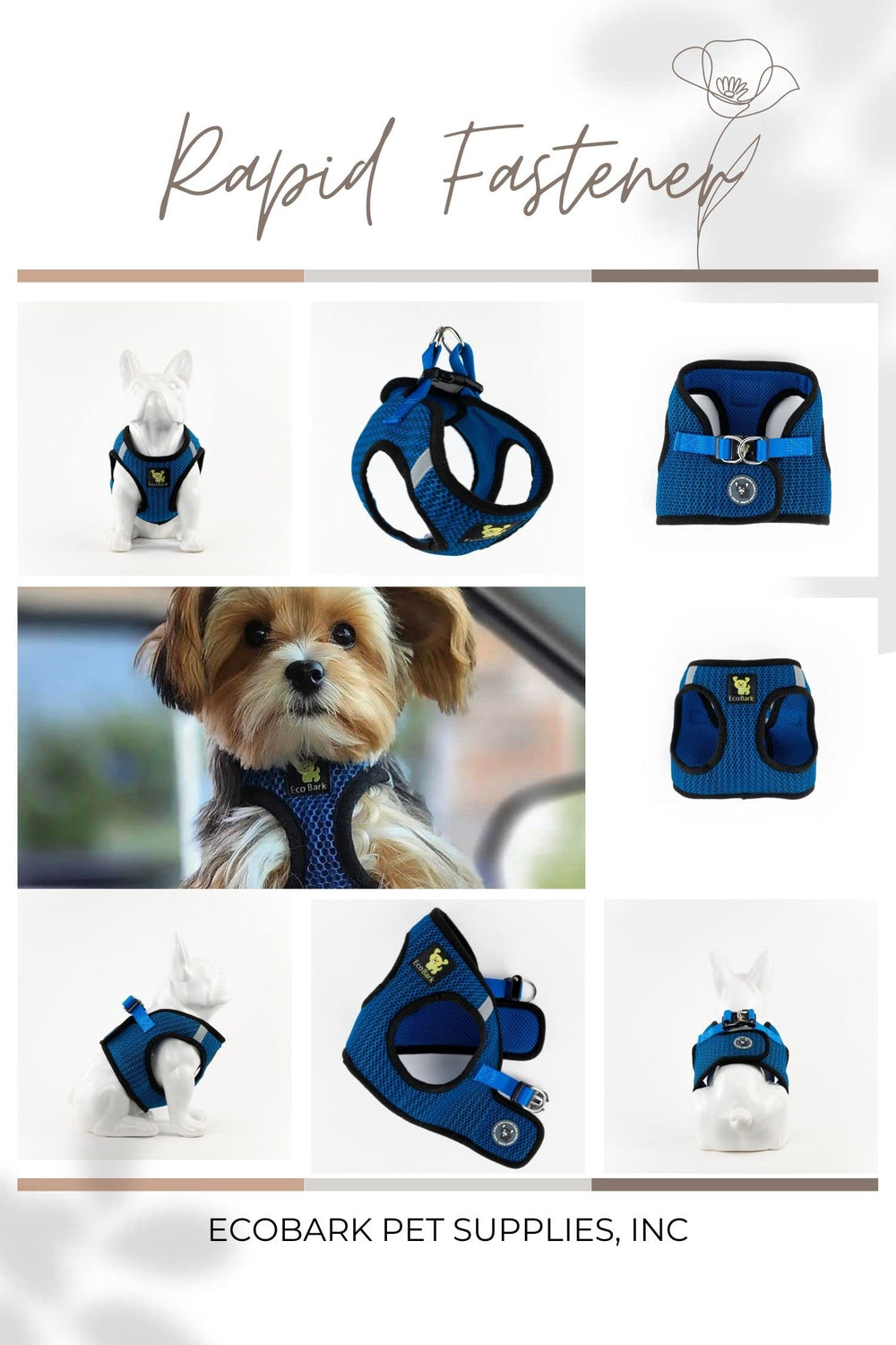 EcoBark arnés Teacup XXXS diseño a prueba de escape para curiosos
