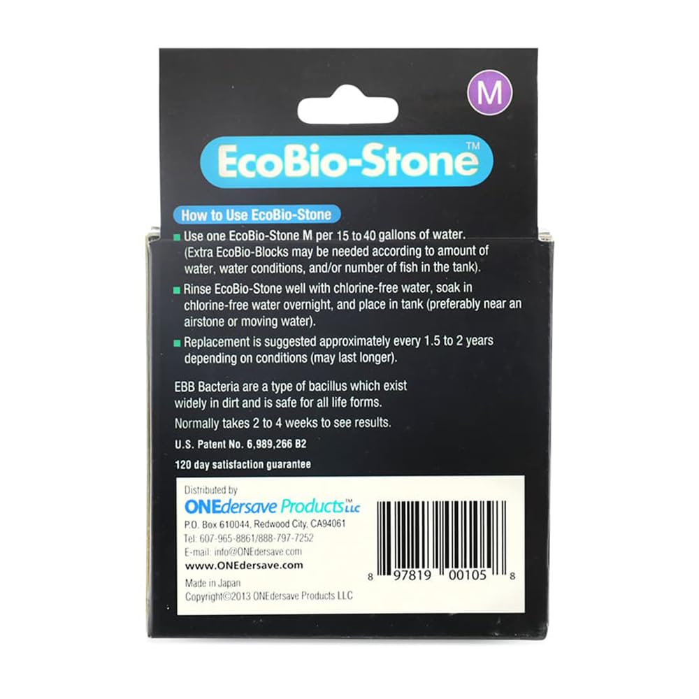 Piedra EcoBio-Block: proceso de nitrógeno acelerado para un ecosistema estable.