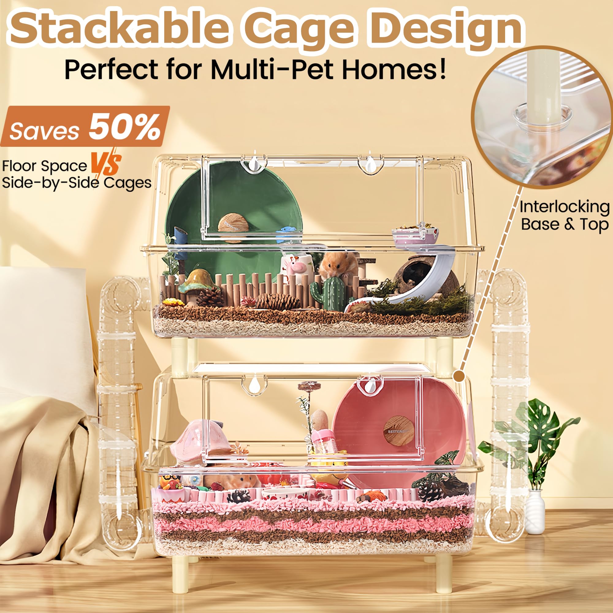 Kit de inicio ECOCEN para hámster con plataforma modular.