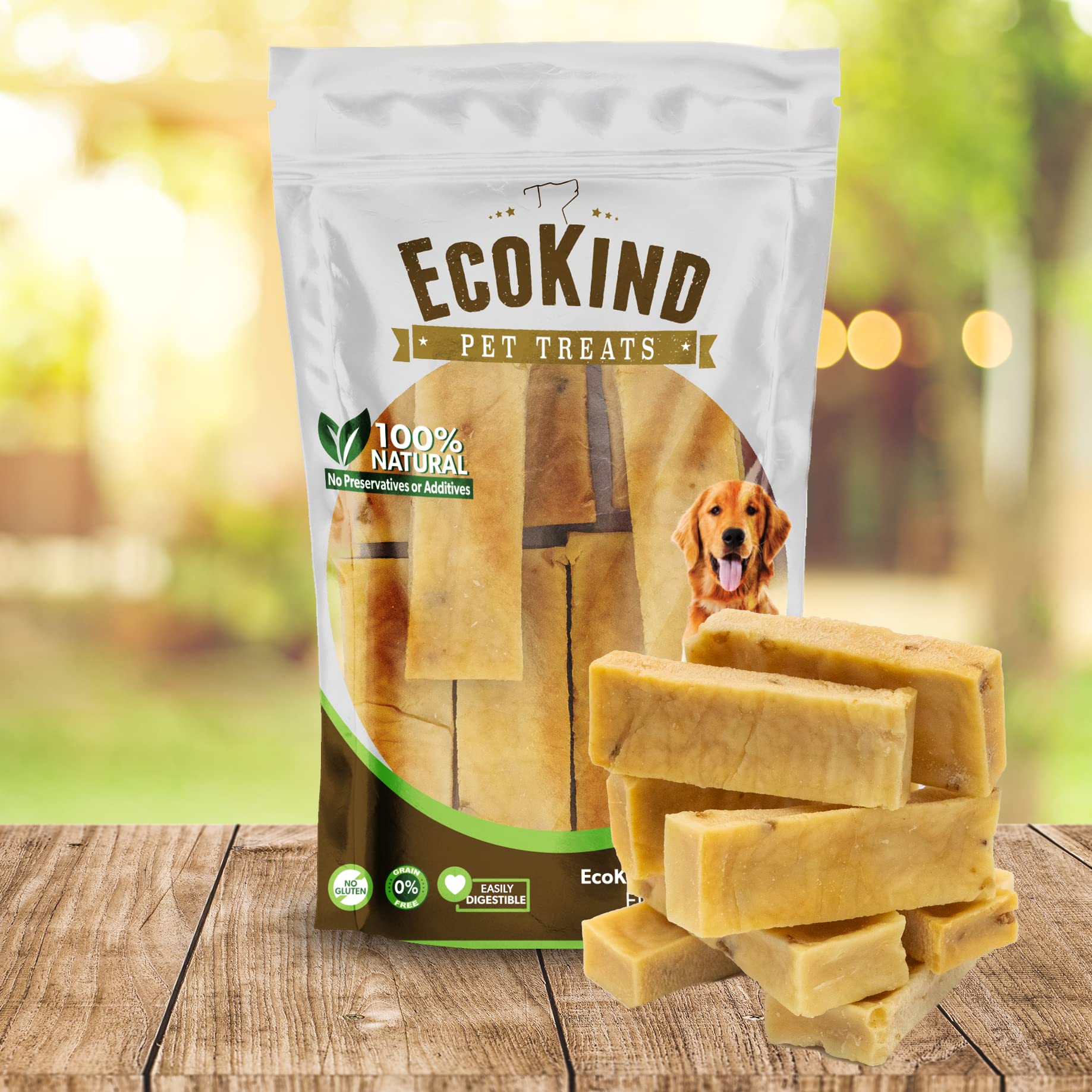 EcoKind Premium Gold Yak Cheese Himalayo, envase práctico para guardar entre usos.