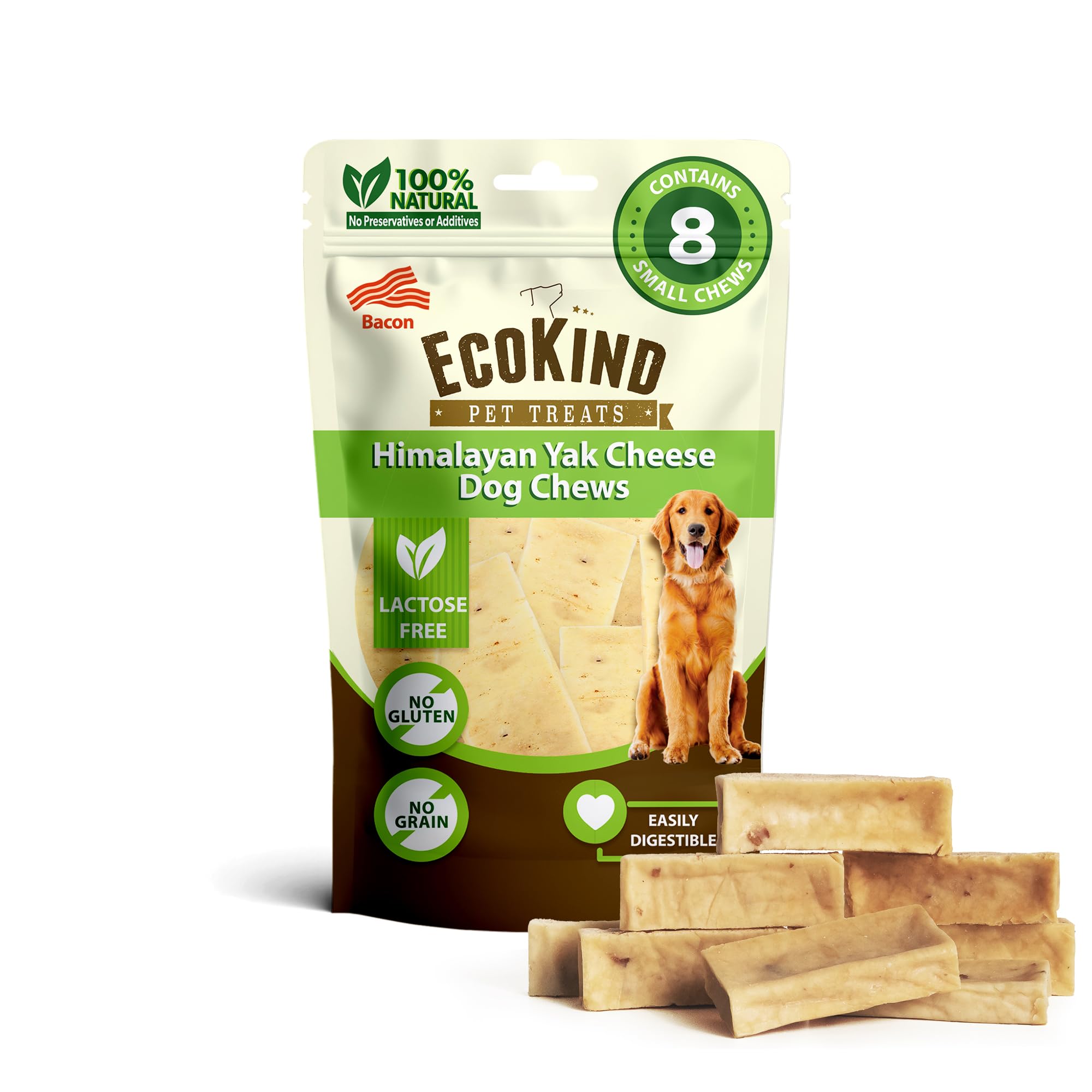 EcoKind Premium Gold Yak Cheese Himalayo para perros pequeños, perfecto para masticar.