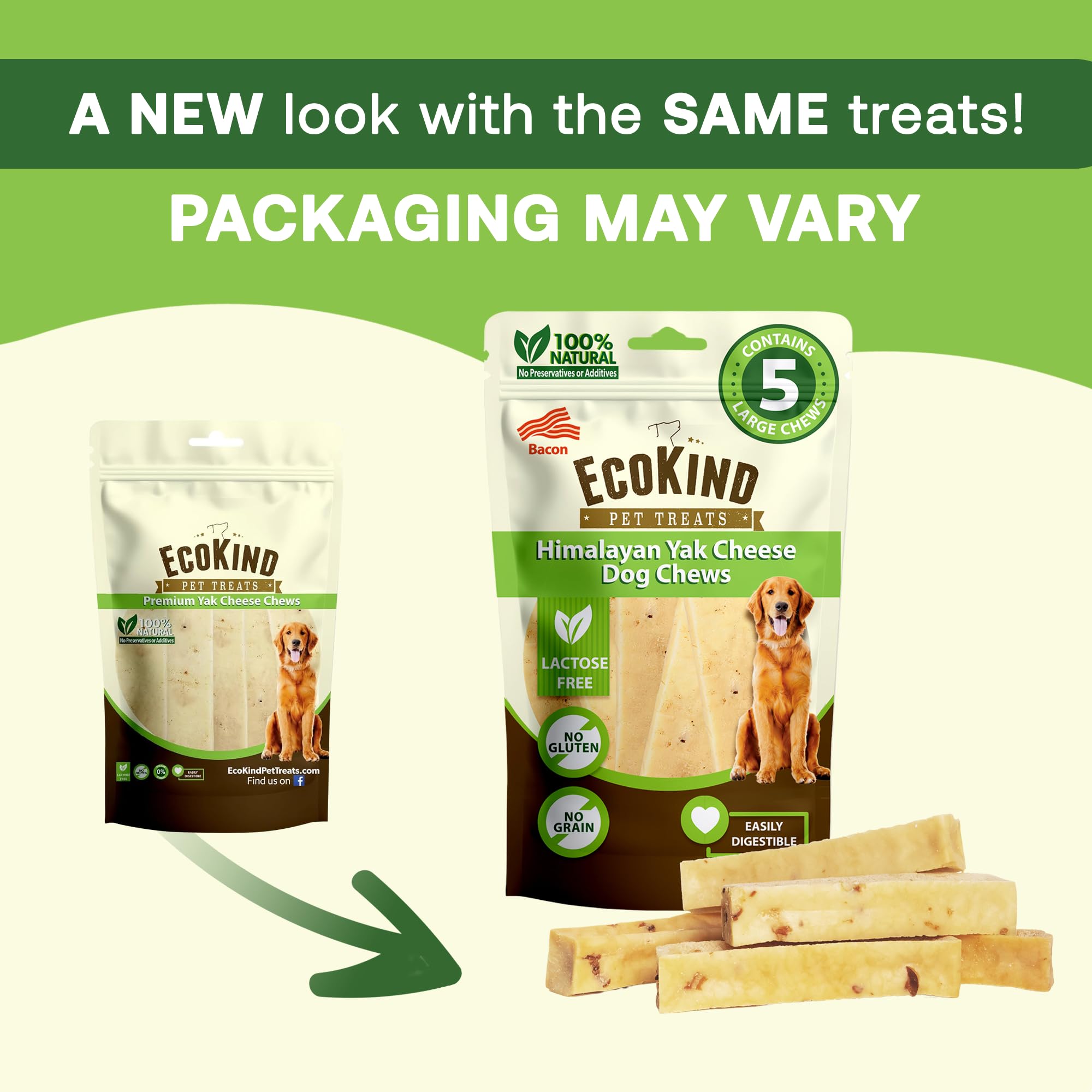 EcoKind Premium Gold Yak Cheese Himalayo, sabor tocino para premiar diario.