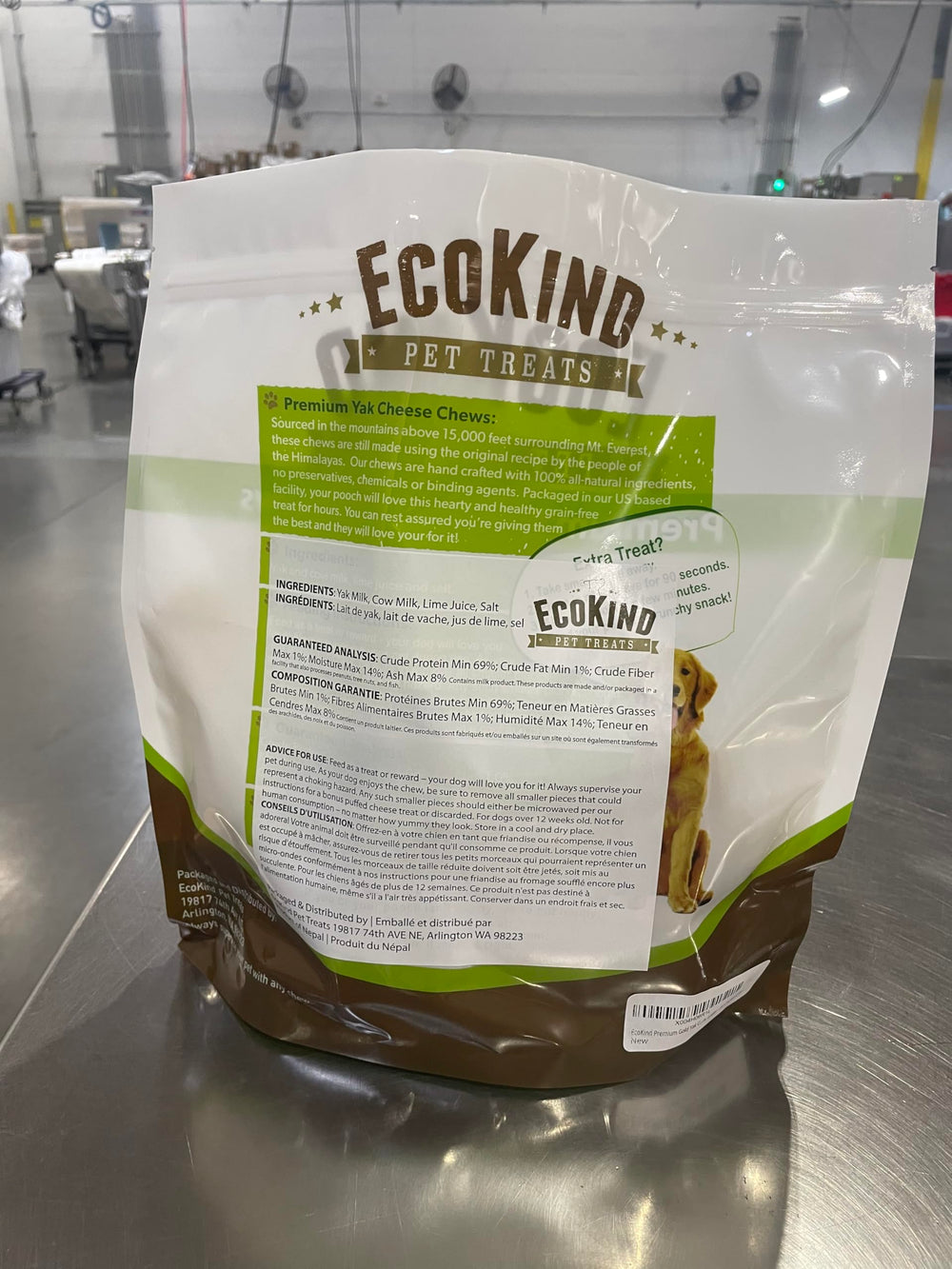 EcoKind queso de yak para mordedores fuertes, sin aditivos.