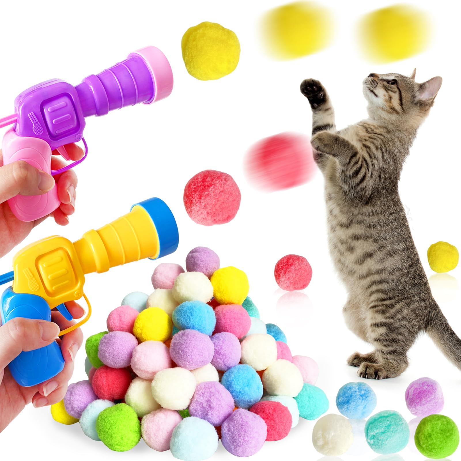 Lanzador de gatos Eerrhhaq para juego interactivo y silencioso.