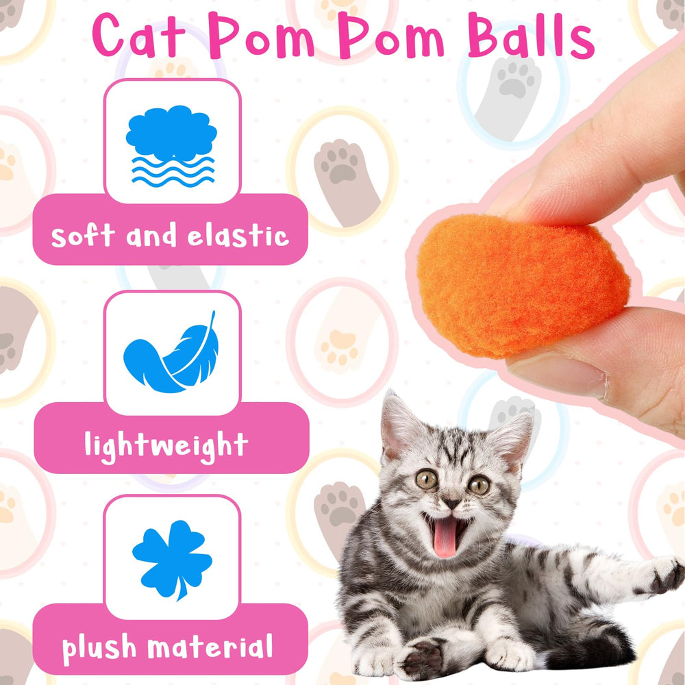 Ejercicio felino con bolas coloridas Eerrhhaq para gatos activos.