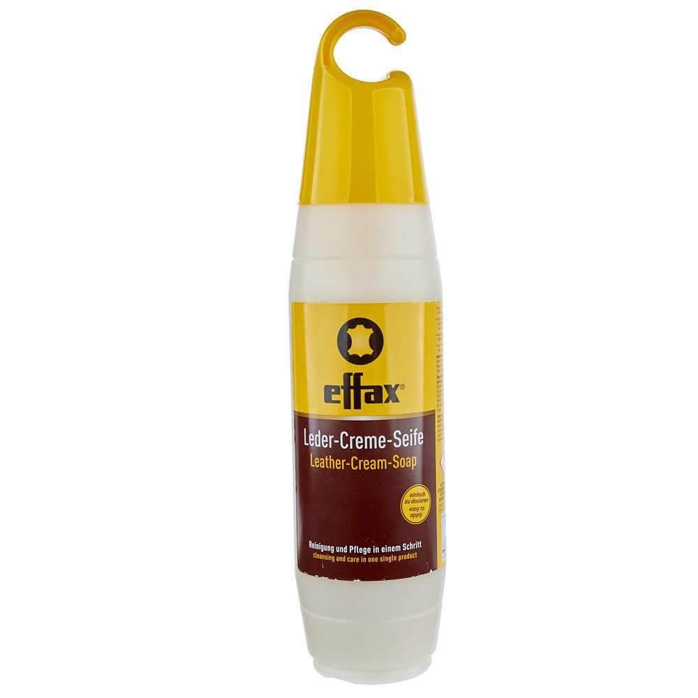 Effax crema para cuero en botella de 400 ml, limpieza y acondicionamiento en uno.