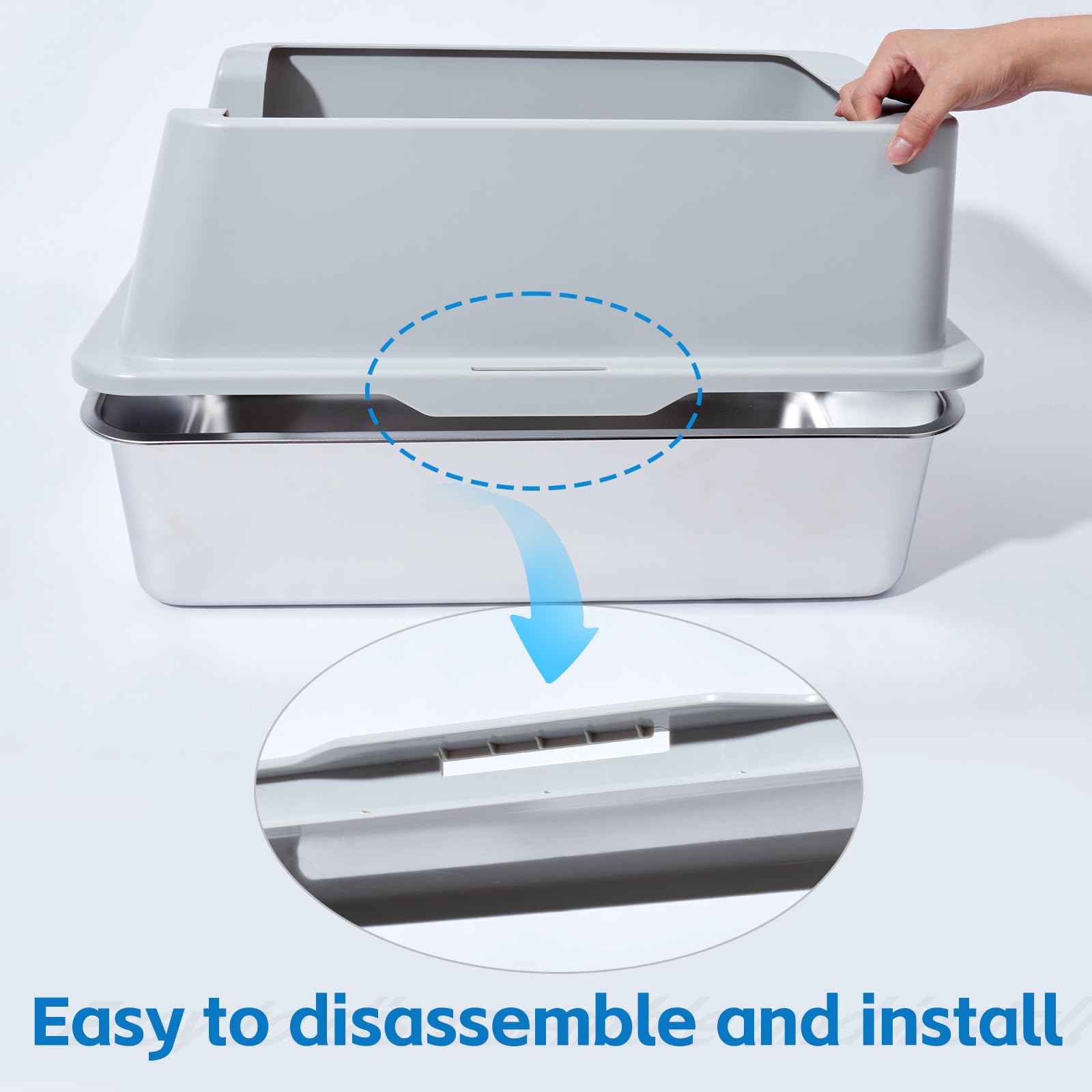 EGMEHOAD caja de arena fácil de limpiar y mantener