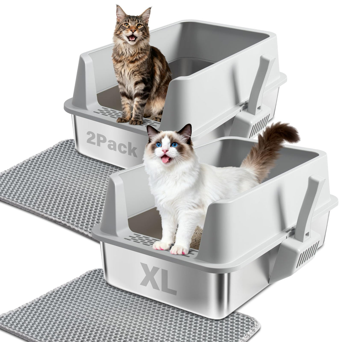 EGMEHOAD caja XL con capacidad de 27L para gatos grandes.