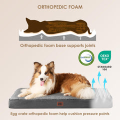Espuma de alta densidad 3,5 pulgadas en almohadón EHEYCIGA para perro XL, soporte firme