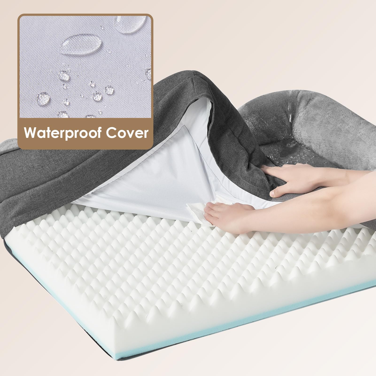 Funda extraíble lavable a máquina de la cama EHEYCIGA para limpieza rápida.