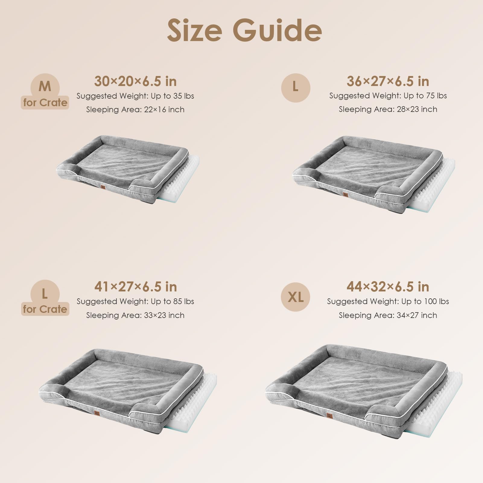 Funda EHEYCIGA con espuma viscoelástica ortopédica para mayor confort nocturno.