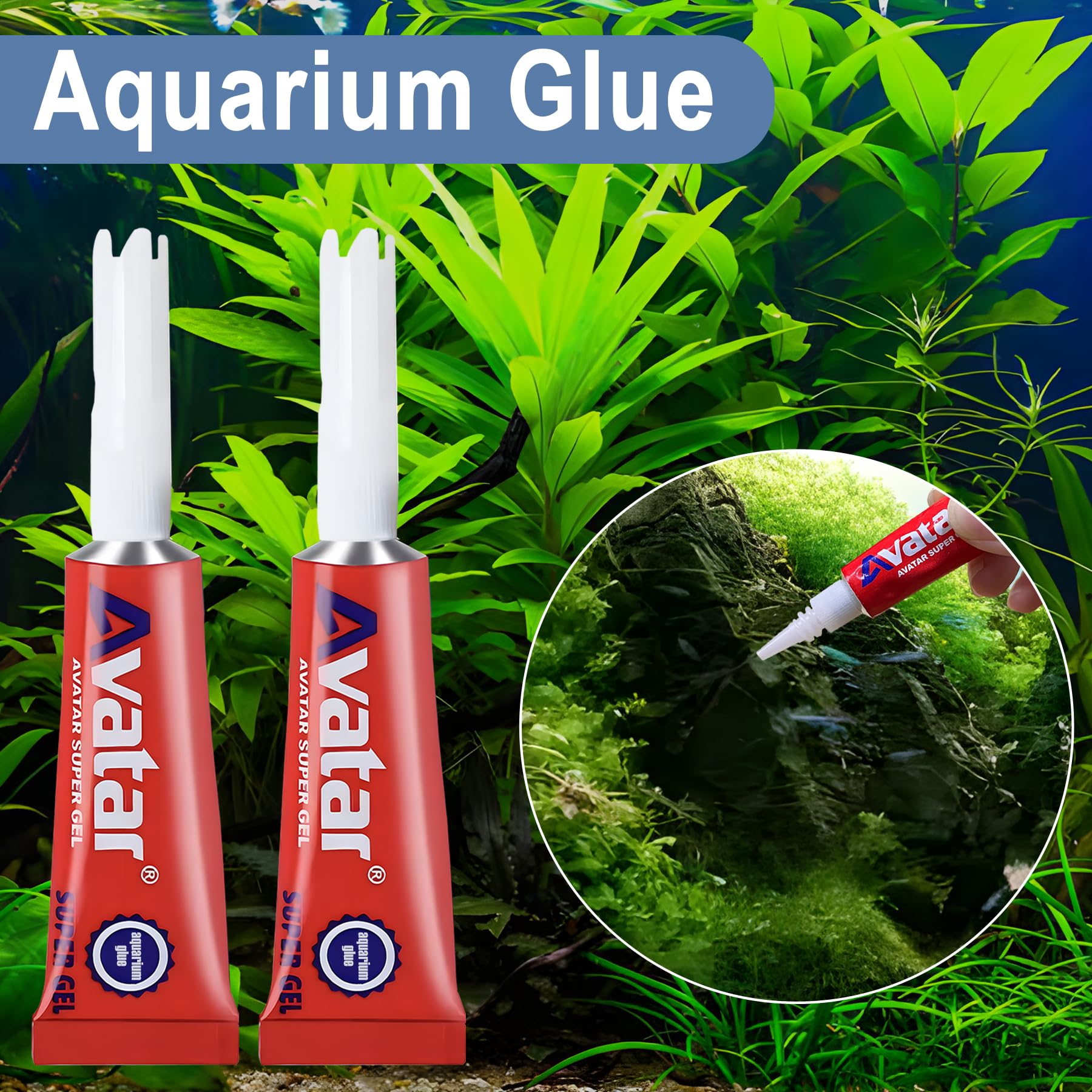 EIGTWEN pegamento acuario para decoraciones pequeñas, aplicación rápida y precisa.