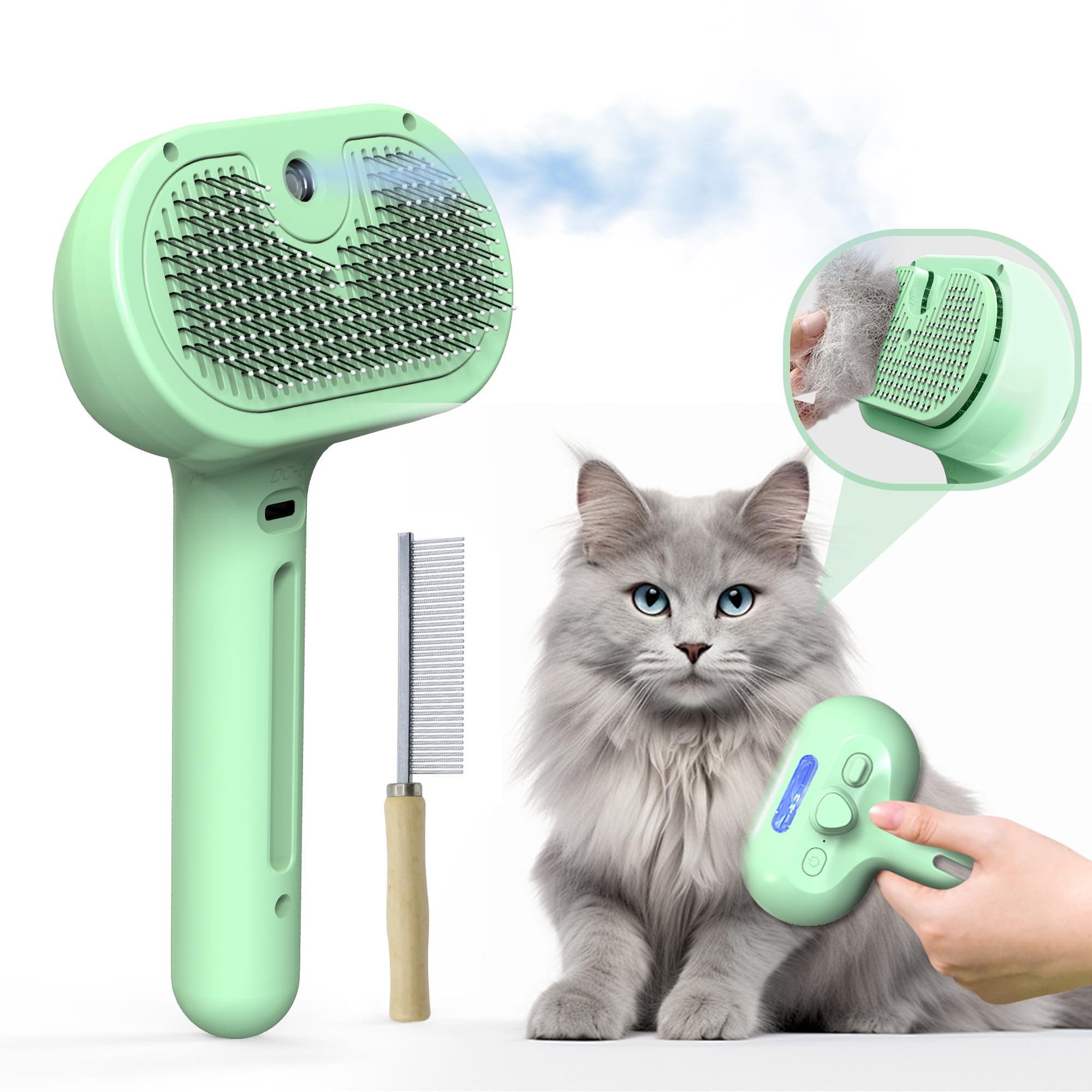 Pulverizador de niebla electrónica Eilimy para hidratar el pelo durante el cepillado.