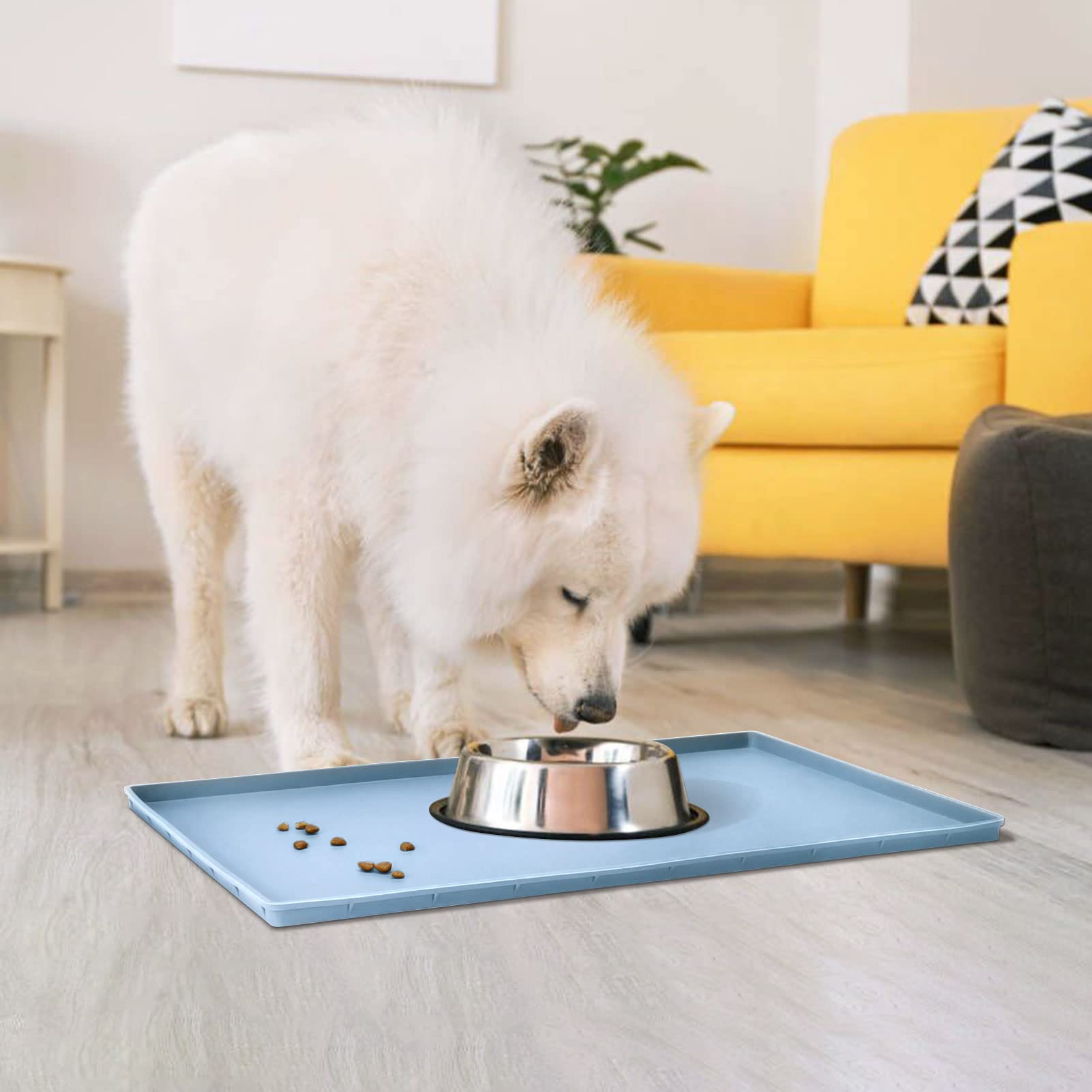 Protege superficies con alfombrilla EIOKIT para perros, silicona duradera.