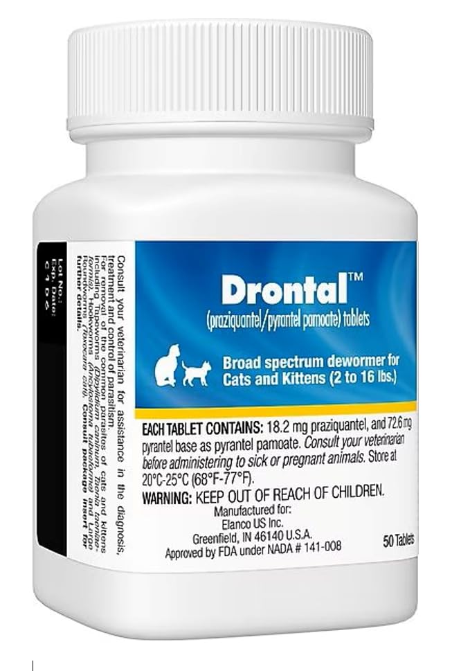 Drontal para gatos servido con comida, administración sencilla.