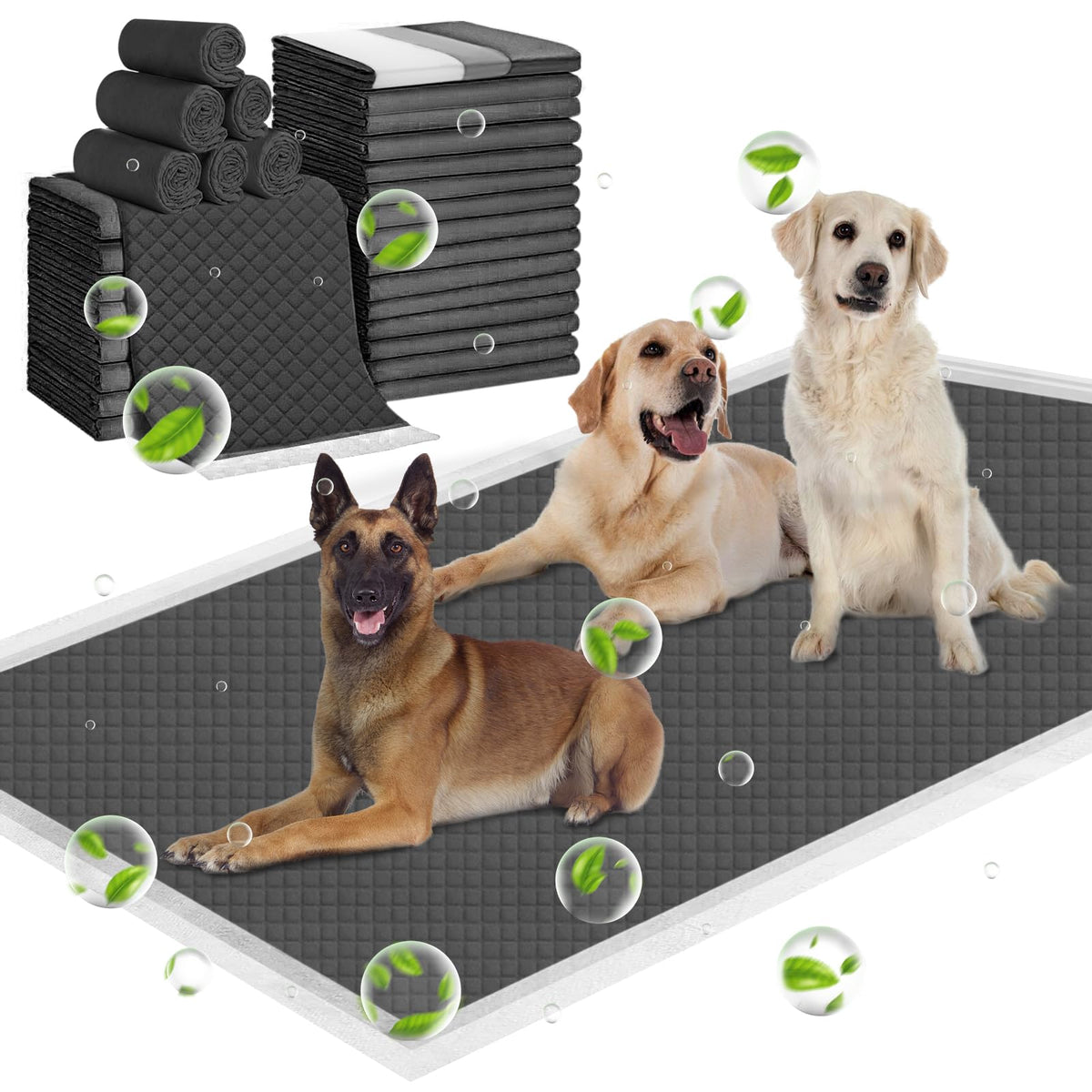ELEGX pad-entrenamiento extra grande 31x47 para desodorizar con carbón activado.