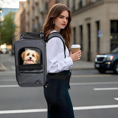 EliteField Deluxe mochila interior para mascotas, reposo cómodo y acceso fácil durante viajes