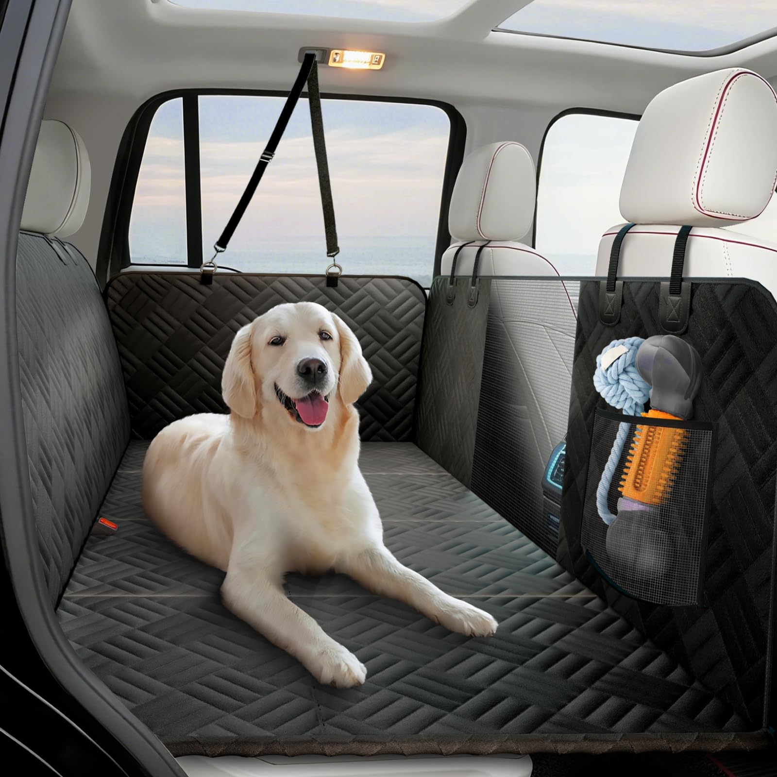 Ellini extensor de asiento trasero para perros, ofrece mayor comodidad durante el viaje