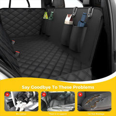 Elouta cubre asiento trasero para perro antideslizante protege el interior del coche