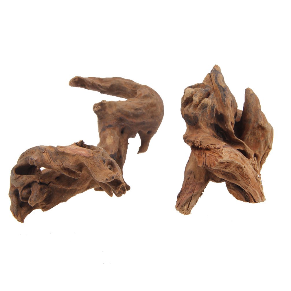 Emours driftwood para acuario, guía de hervido para hundir sin flotación.