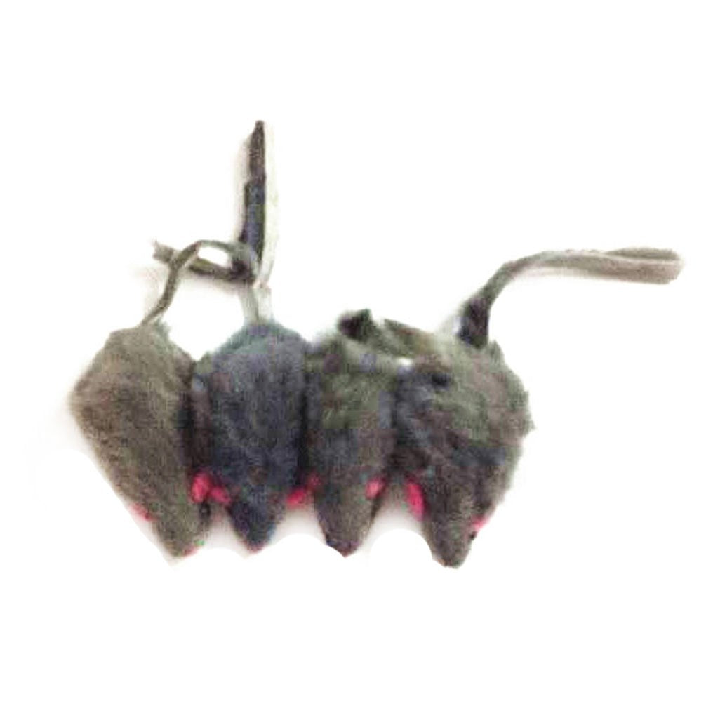 Emours ratón juguete con pelaje suave gris para juego interactivo