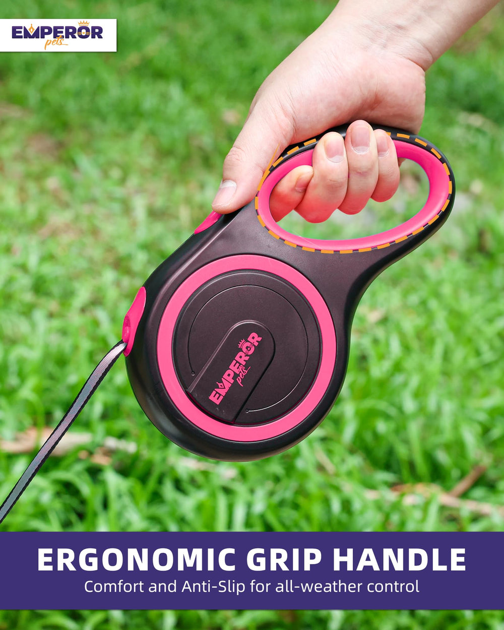 Emperor Pets cinta de nylon duradera para mayor durabilidad en paseos diarios.