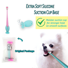 EMST cabeza de cepillo 360° para limpieza dental completa en mascotas pequeñas.