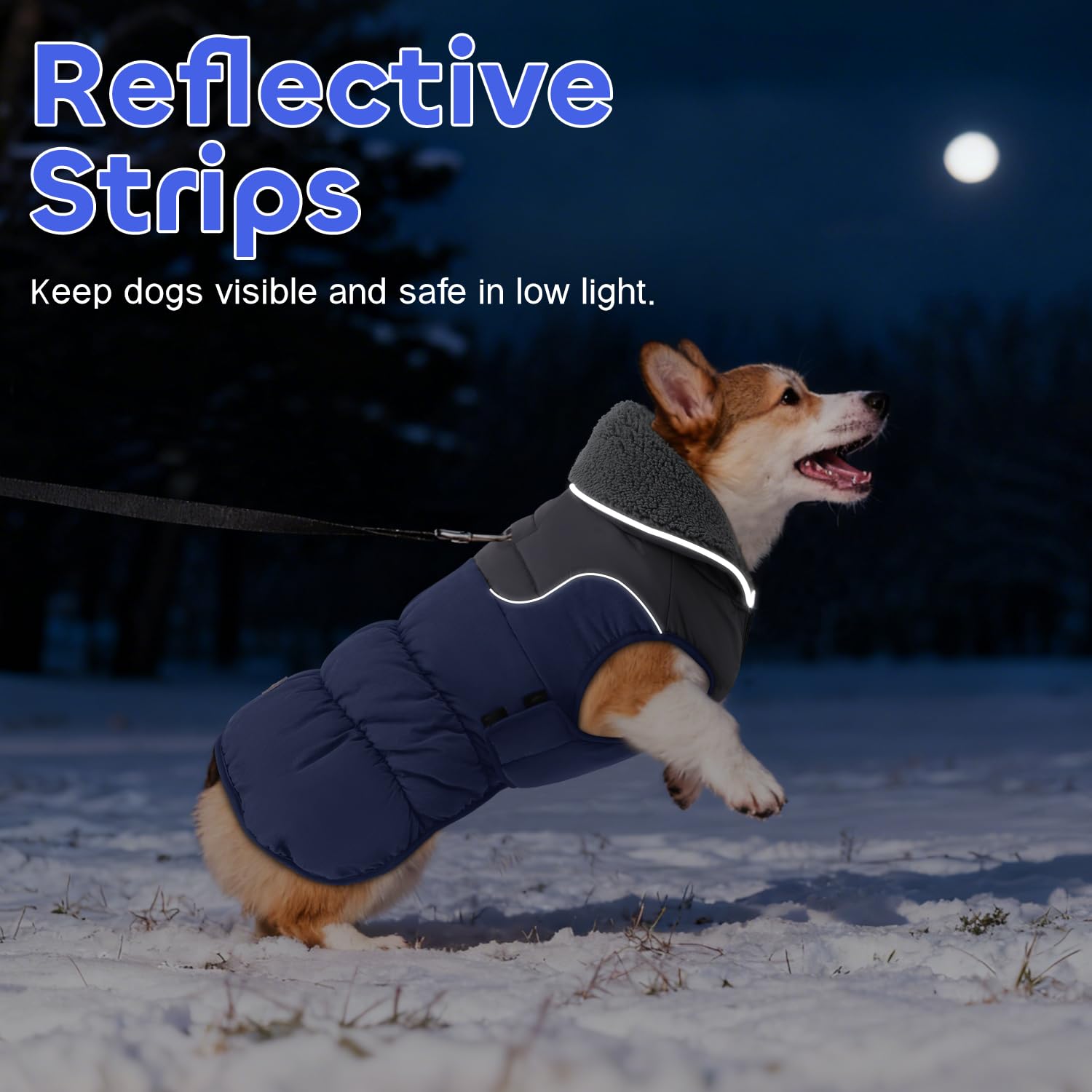EMUST capa para perro grande L con ajustes de velcro para ajuste seguro.