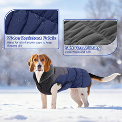 EMUST capa para perro grande L con cuello de pelo para mayor confort durante caminatas.