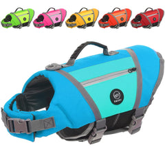 EMUST chaleco salvavidas para perros azul, vista frontal, ajuste fácil