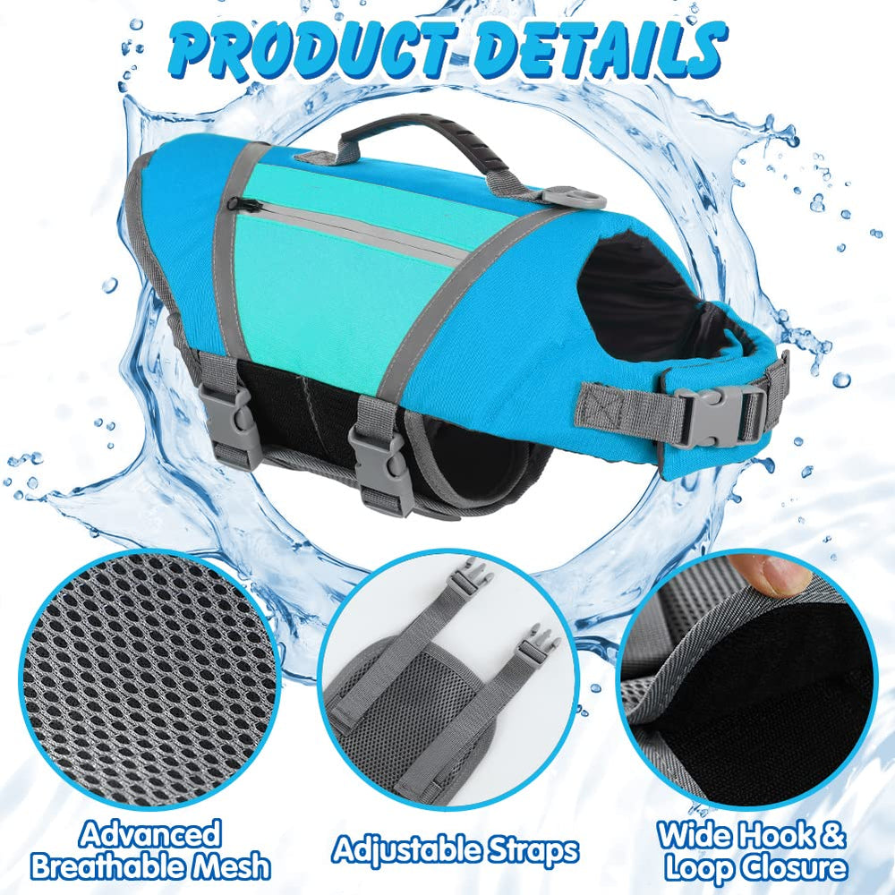 EMUST chaleco salvavidas para perros azul disponible en tallas para casi todas las razas