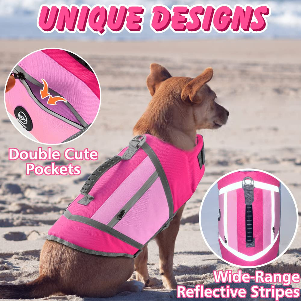 EMUST chaleco para perro rosa, correas ajustables para un ajuste perfecto.