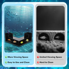 EMUTOL túnel negro decorativo para acuario con plantas superiores