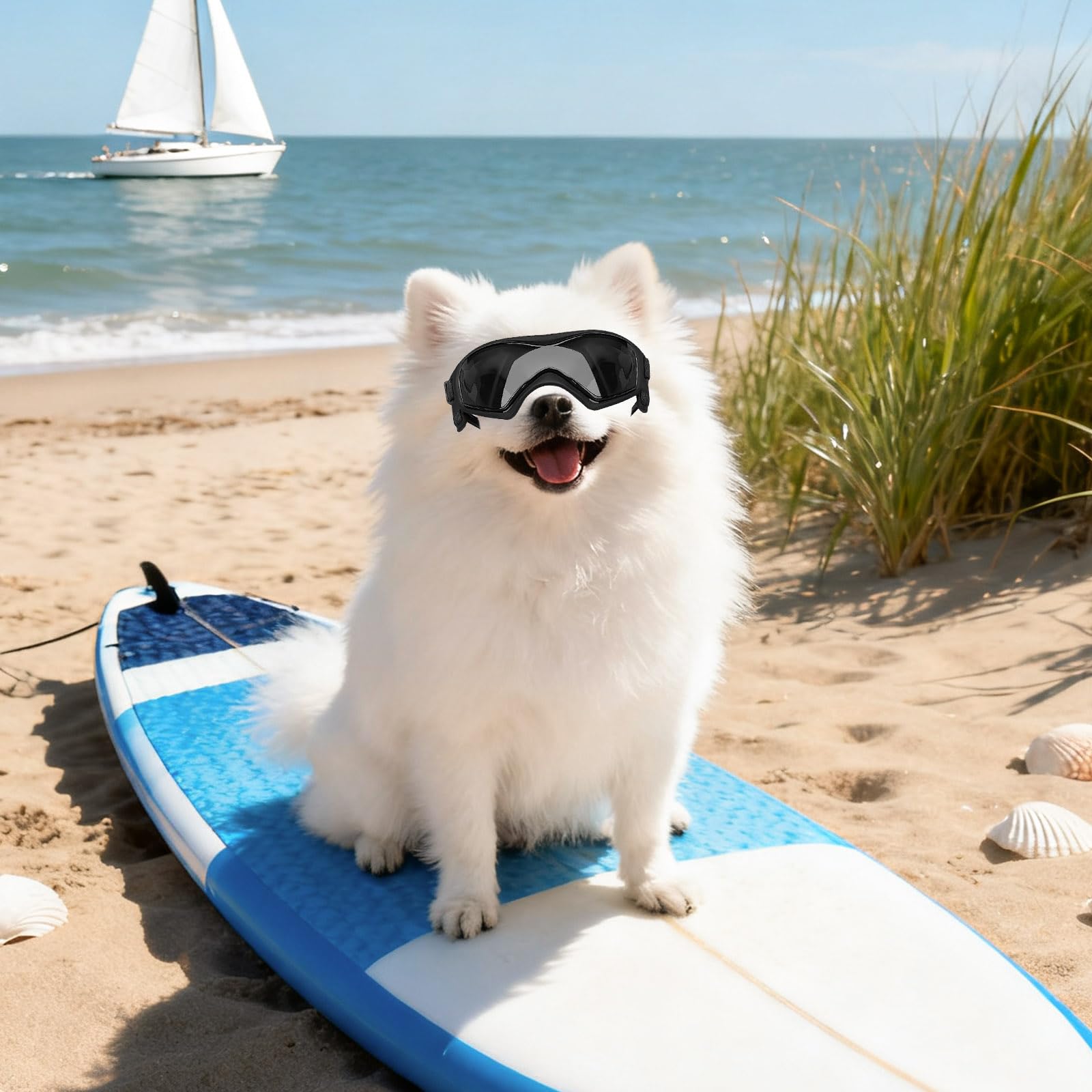 Gafas Enjoying para perros proteccion ultravioleta para ojos pequeños durante actividades al aire libre.