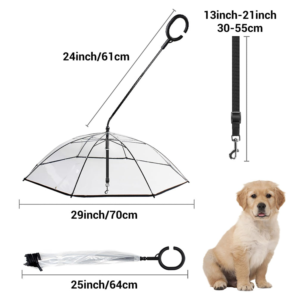Material transparente e impermeable de Enjoying, permite ver al perro y su entorno.
