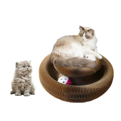 Enkman Kitty Kurlz: tablero-rascar-gato para estimulación y ejercicio diario en interiores.