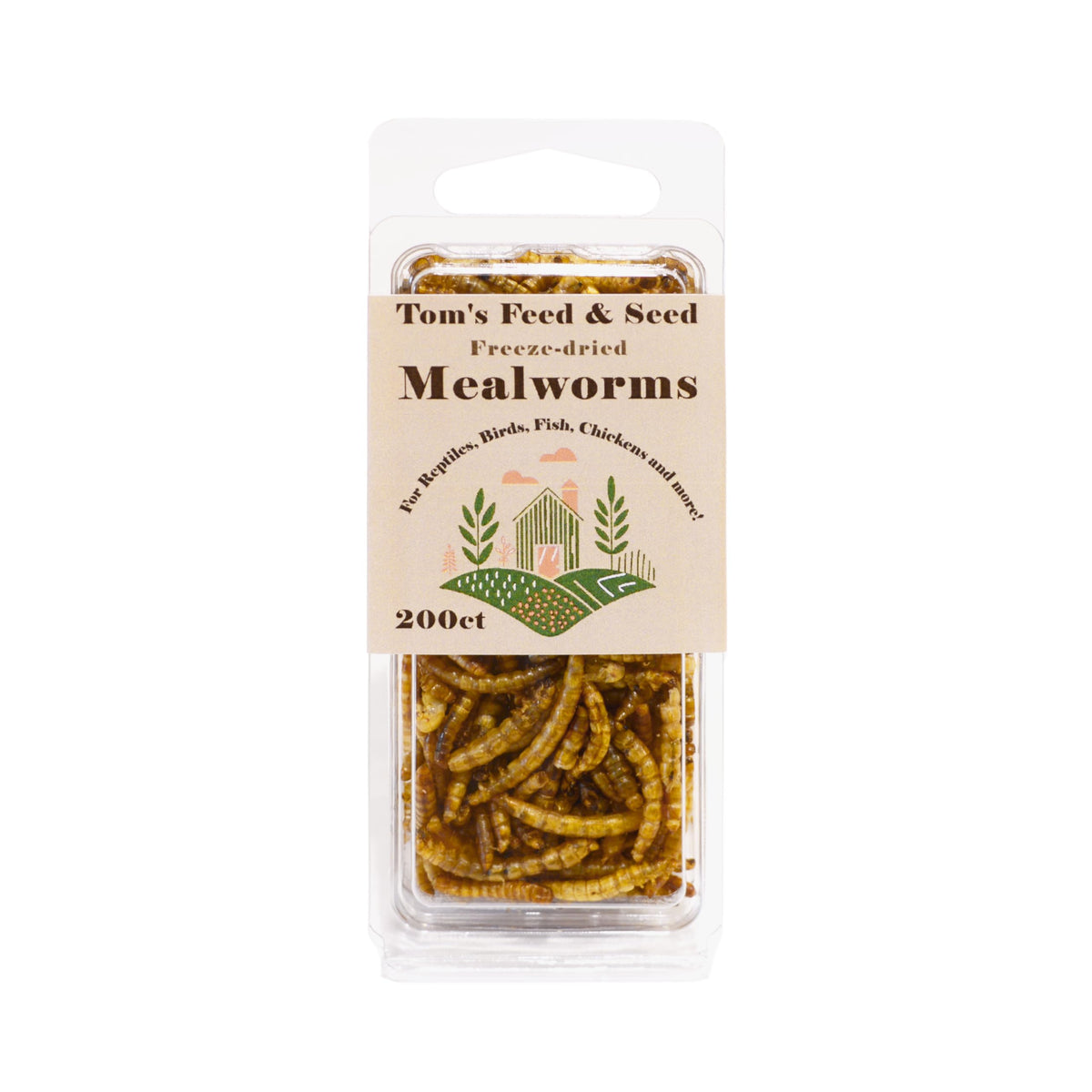 Enndure gusanos de harina liofilizados, envase práctico para alimentación de reptiles y aves con alto contenido proteico.