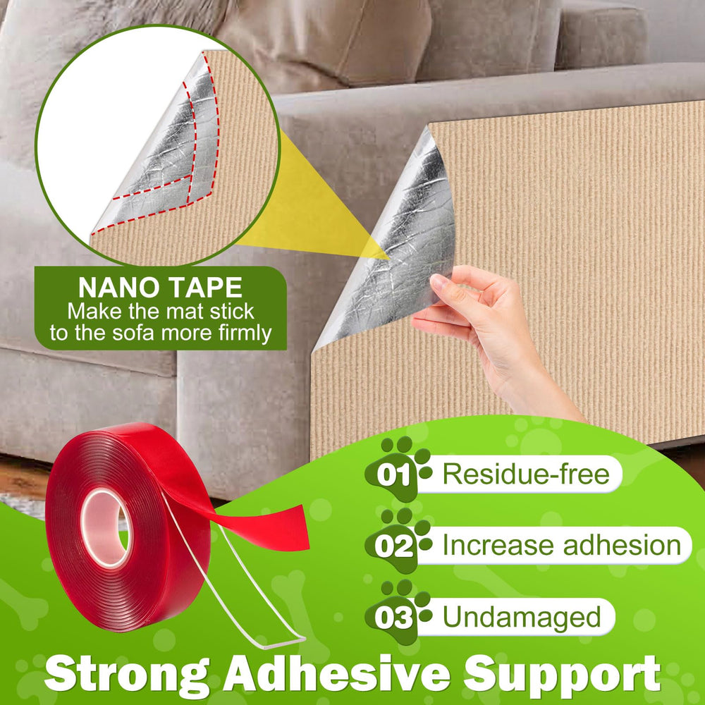 Adhesivo fuerte ENONCI y cinta Nano para instalación estable.