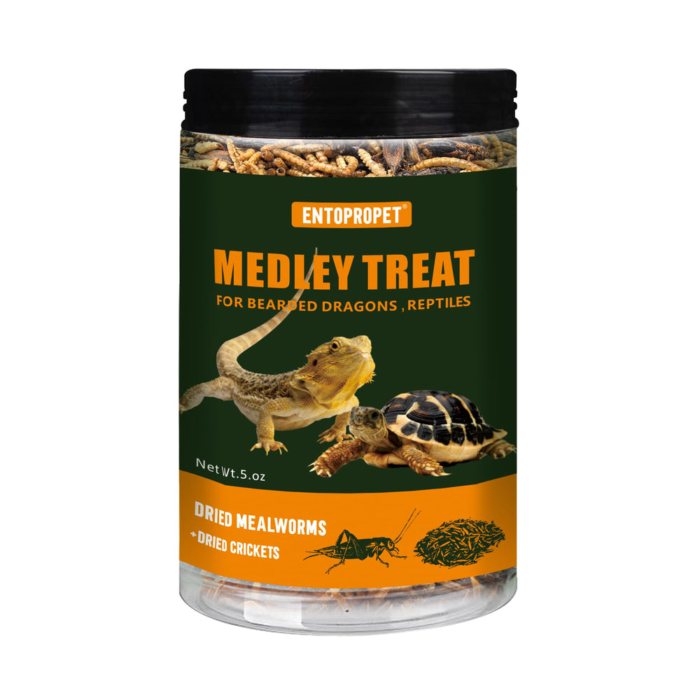 Entopropet gusanos secos: snack proteico para reptiles y aves.