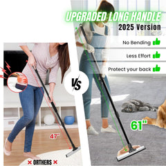 ENUKYCOM mango ajustable de 61 pulgadas facilita la limpieza bajo muebles
