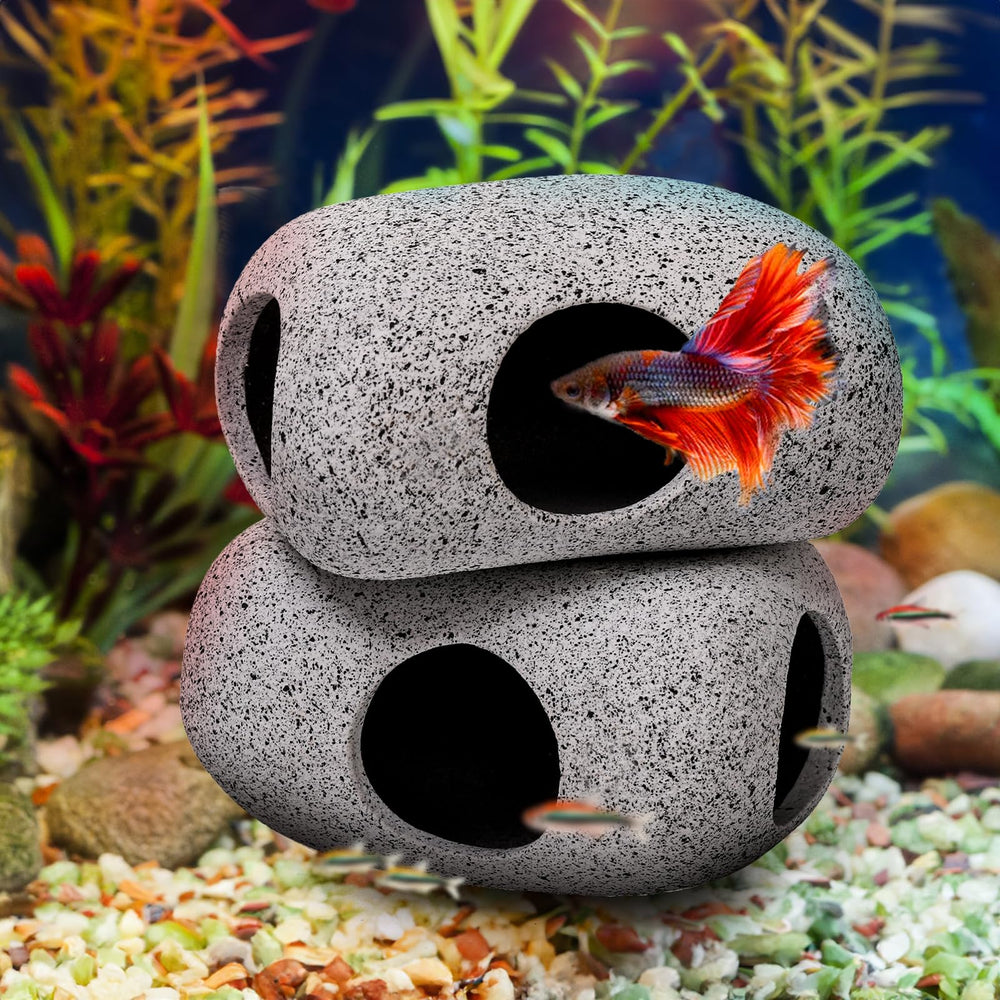 Eorbow cuevas pequeñas para acuario, escondites discretos